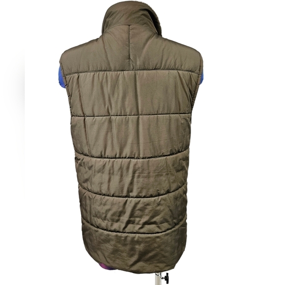 Merrell Ditmar Front Zip Blaze Orange & Brown Quilted Puffer Vest Size Small Men - Picture 5 of 9